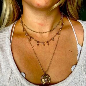 Princess Polly Gold Coin Necklace Set